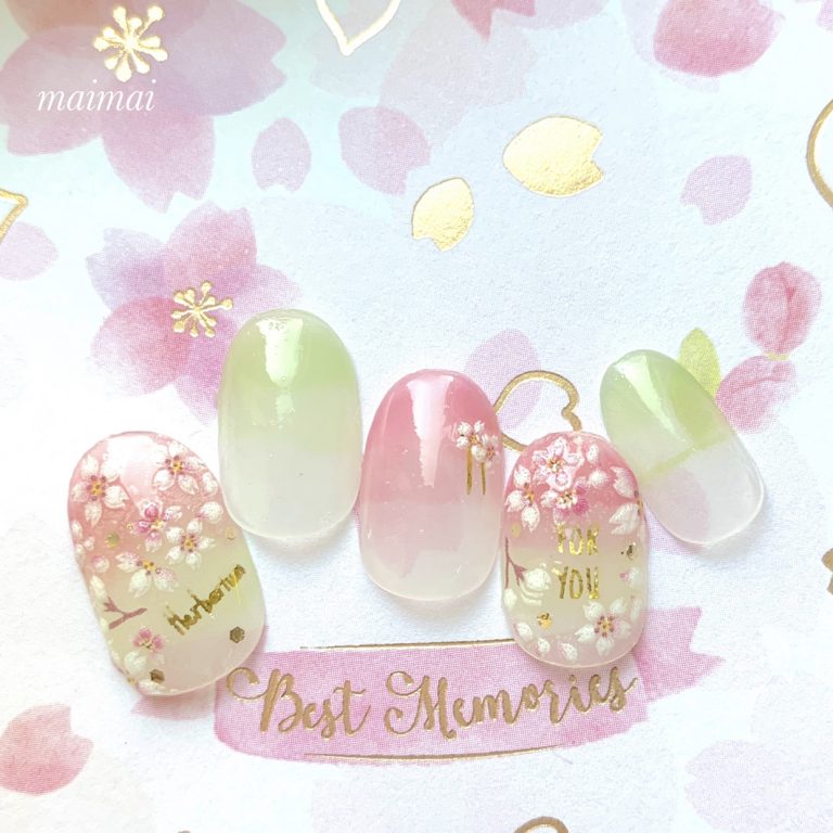 一足先に指先から春爛漫 All100均で可愛い桜ネイル まいまいのbiglobe Beauty ブログ