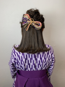 21年夏 卒業式 ロープ編み外ハネハーフアップ キャラ池袋 Chara池袋 のヘアスタイル Biglobe Beauty