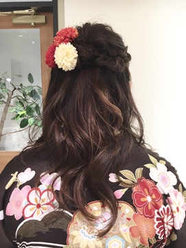 年秋 卒業式 袴着付け 編み込みハーフアップのヘアスタイル Biglobe Beauty