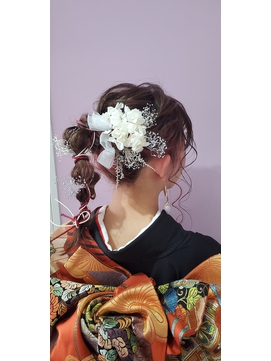 21年春 Mｅｒｃｉ 振り袖や袴に合う 紐アレンジ ポニーテールのヘアスタイル Biglobe Beauty