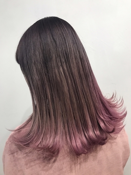 年秋冬 ピンクパープルグラデーションカラーのヘアスタイル Biglobe Beauty